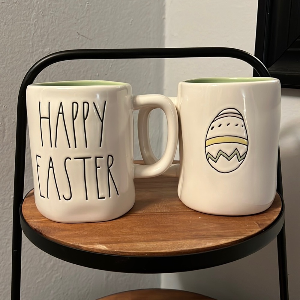 Rae Dunn “Happy Easter” Double Sided Mug New